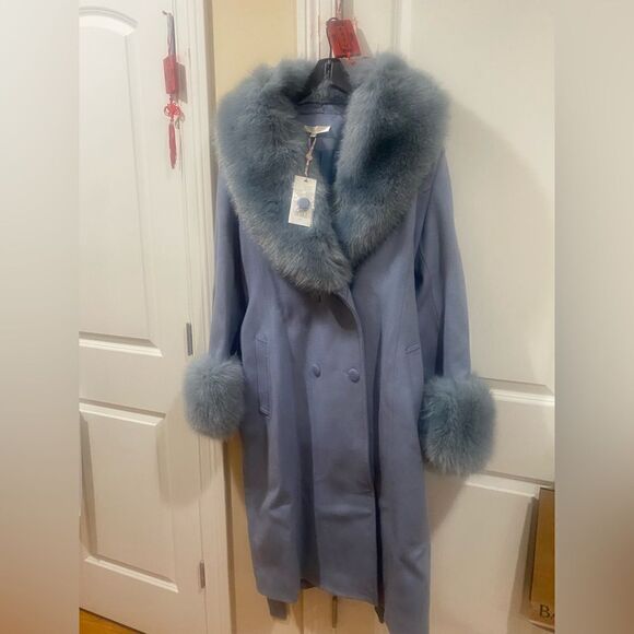 Havilina Wool Coat, Blue - Picture 9 of 12